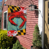 Display of Maryland Red Crab Large House Flag by Joe Barsin