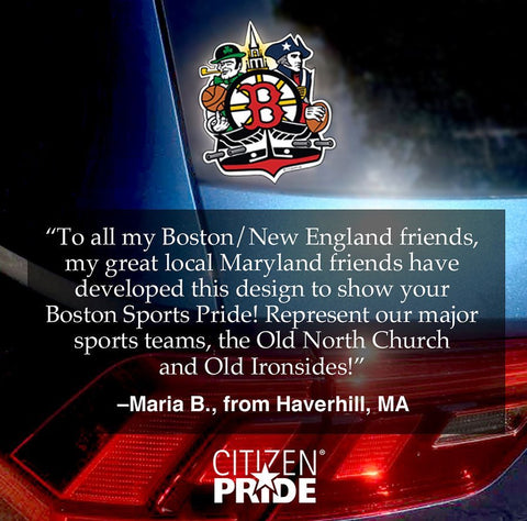 Boston Sports Fan Logo / Vinyl Vehicle Red Sox Patriots Decal Window  Sticker