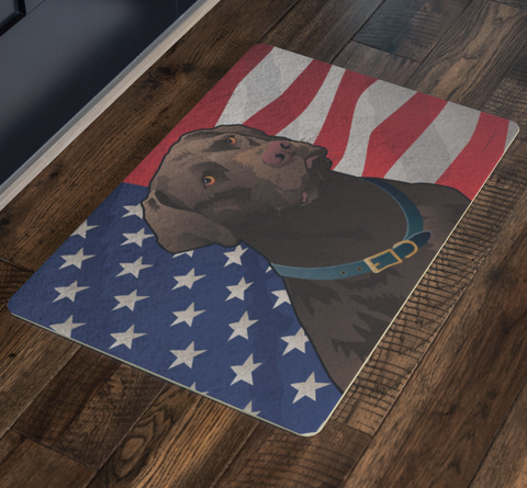 USA Chocolate Lab Doormat 26x18