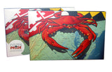 Packaging for Maryland Red Crab Canvas Print by Joe Barsin