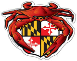 Steamed Blue Crab Maryland Crest, Large Decal