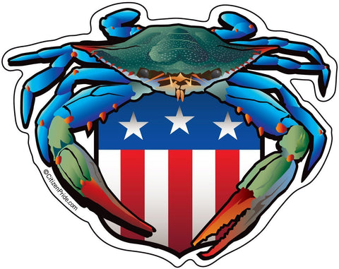 Blue Crab USA Crest, Large Decal