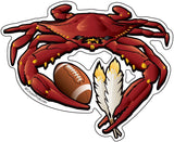 Washington Sports Crab Football, Large Decal