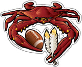 Washington Sports Crab Football Sticker, 5x4