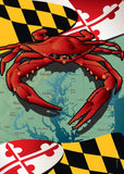 Maryland Red Crab Large House Flag by Joe Barsin, 28x40