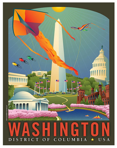 Washington DC: Springtime Art Print by Joe Barsin, 11x14