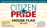 USA Bald Eagle Large House Flag by Joe Barsin, 28x40, header front