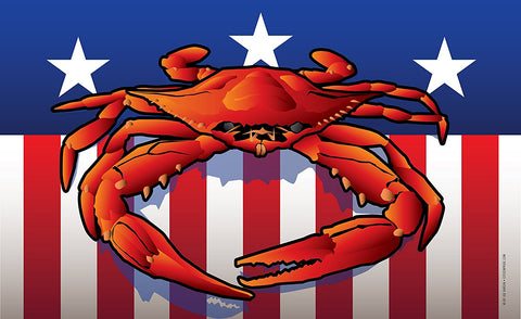 USA Crab Door Mat by Joe Barsin, 30x18