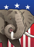 USA Elephant Large House Flag by Joe Barsin, 28x40