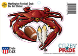 Packaging of Washington Sports Crab Football Sticker