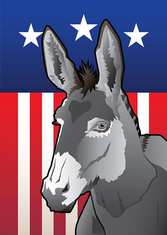 USA Donkey Large House Flag by Joe Barsin, 28x40