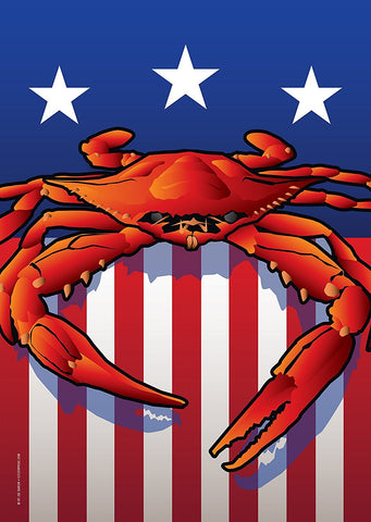 USA Crab Large House Flag by Joe Barsin, 28x40