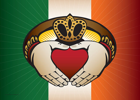 Irish Claddagh Large House Flag by Joe Barsin, 40x28