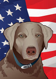 USA Silver Lab Large House Flag by Joe Barsin, 28x40