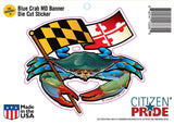 Blue Crab Maryland Banner Sticker package