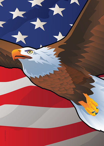 USA Bald Eagle Large House Flag by Joe Barsin, 28x40
