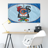 Chicago Sports Fan Crest II, Large Flag, 60 x 36" w/ 2 grommets