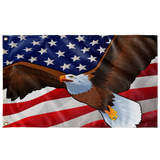 USA Bald Eagle, Large Flag, 60 x 36" with 2 grommets