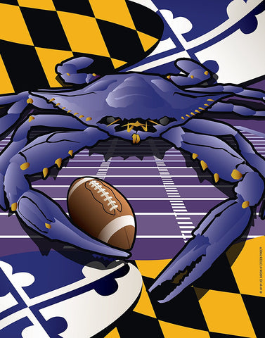 Sports Crab Raven Poster Art Print by Joe Barsin, 12x14