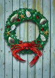 Coastal Holiday Crab Wreath Card, Art by Joe Barsin