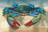 Coastal Blue Crab Canvas Print by Joe Barsin, 12x8x.75