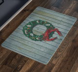Coastal Holiday Crab Wreath, Doormat, 26x18"