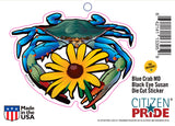 Blue Crab Maryland Black-Eyed Susan Sticker card, 6x5