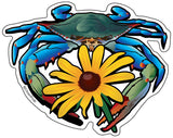 Blue Crab Maryland Black-Eyed Susan, Large Decal