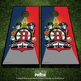 Boston Sports Fan Crest Cornhole Boards, 24x48"