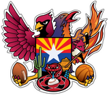 Arizona Sports Fan Crest, Large Decal