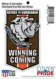 Refuse To Surrender Cleveland Browns Bulldog Sticker package