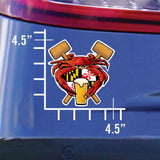 Measurements of Maryland Crab Feast Crest sticker