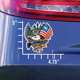 On a car, Philadelphia Fan Crest, sticker decal die cut vinyl, 4.75x5