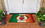 Irish Claddagh Door Mat in front of door