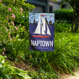 Naptown Red Sailboat, Garden Flag