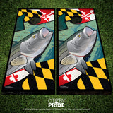 Maryland Rockfish Cornhole Boards & Vinyl Skin Wraps, 24x48"