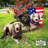 Fan pic of USA Silver Lab Garden Flag