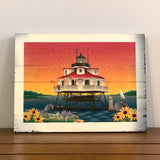 Thomas Point Lighthouse of Maryland, Wooden Sign, 11.75 x 8.75 x 1”