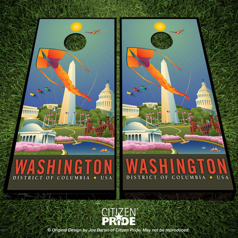 Washington DC: Springtime Cornhole Boards & Vinyl Skin Wraps, 24x48"