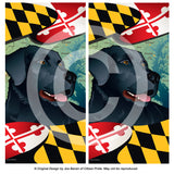 Maryland Black Lab Cornhole Boards & Vinyl Skin Wraps, 24x48"