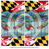 Maryland Blue Crab Wood Cornhole Board Vinyl Skin Wraps, 24x48"