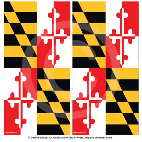 Maryland Flag Cornhole Boards Vinyl Skin Wraps, 24x48"