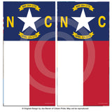 North Carolina Flag Cornhole Boards Vinyl Skin Wraps, 24x48"