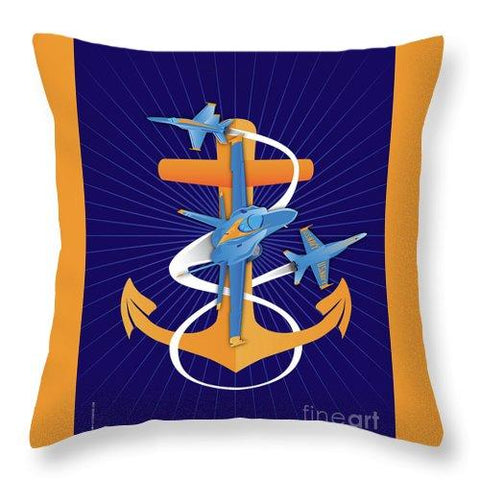 Anchors Aweigh Fouled Anchor - Throw Pillow