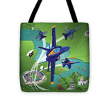 Blue Angels Over Annapolis - Tote Bag