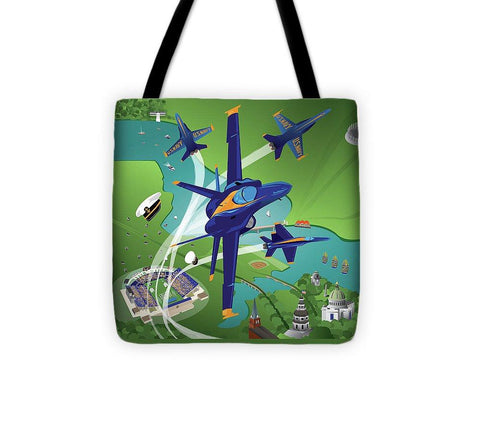 Blue Angels Over Annapolis - Tote Bag