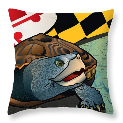 Maryland Terrapin - Throw Pillow