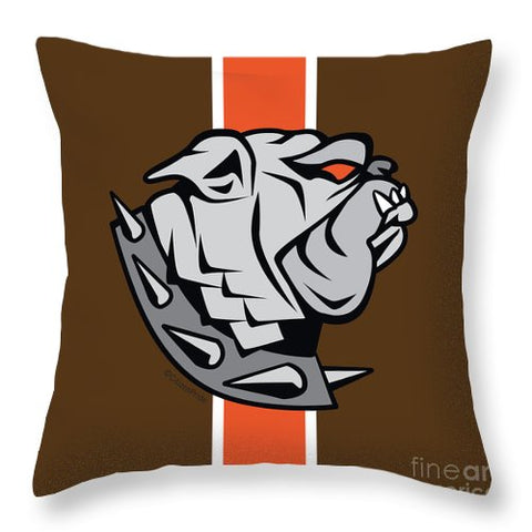 Cleveland Browns Bulldog - Throw Pillow