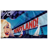 Maryland Monroe, Large Flag, 60 x 36" with 2 grommets