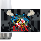 Blue Crab Maryland LAX, Steel Slim Neck Bottle 18oz